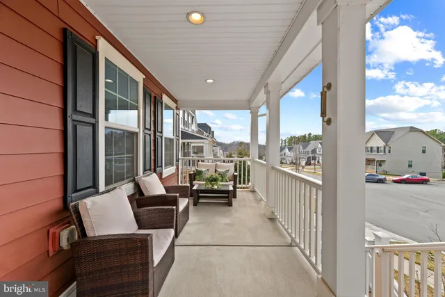 a view of outdoor space with seating