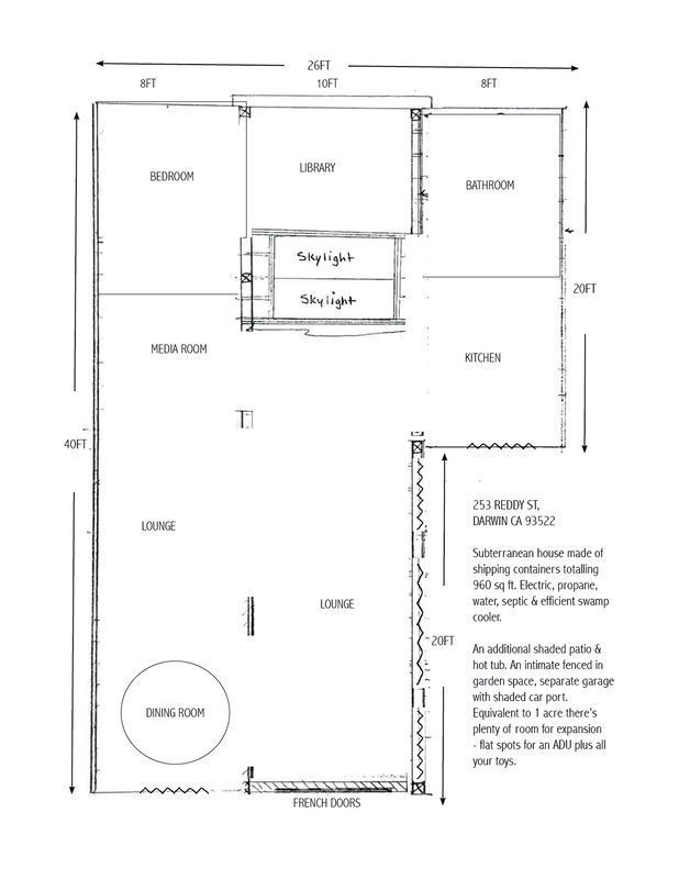 253 Reddy Street Darwin, CA 93522 - Photo 35 of 35 Floor plan provided by owner