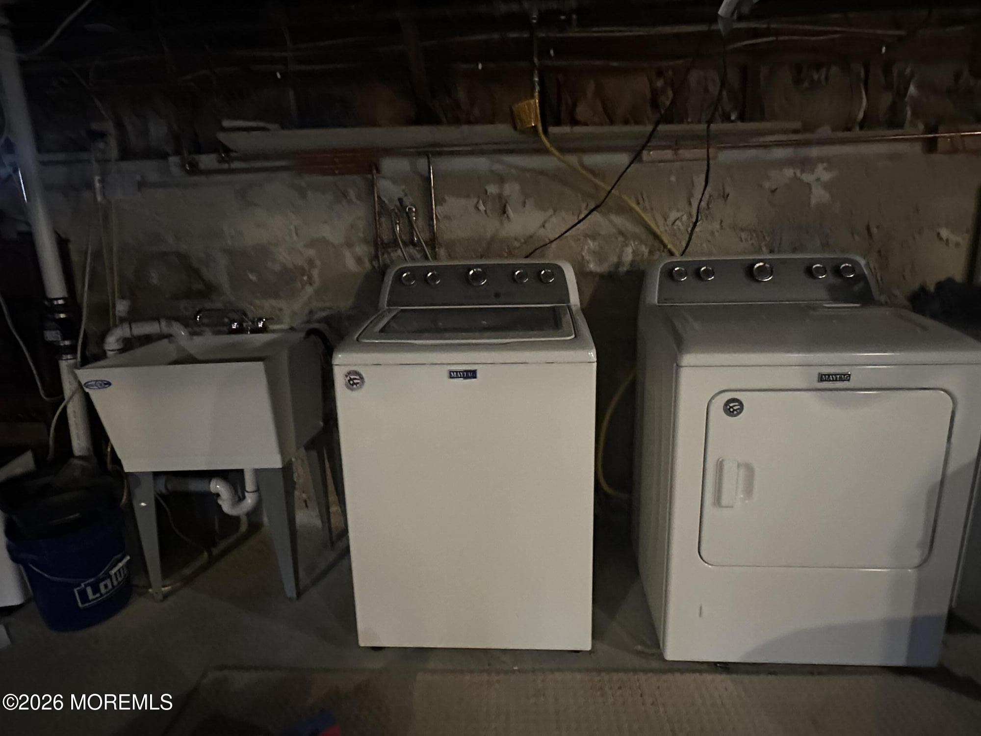 4 Spring Street Beachwood, NJ 08722 - Photo 30 of 31 a close view of a utility room with washer and dryer