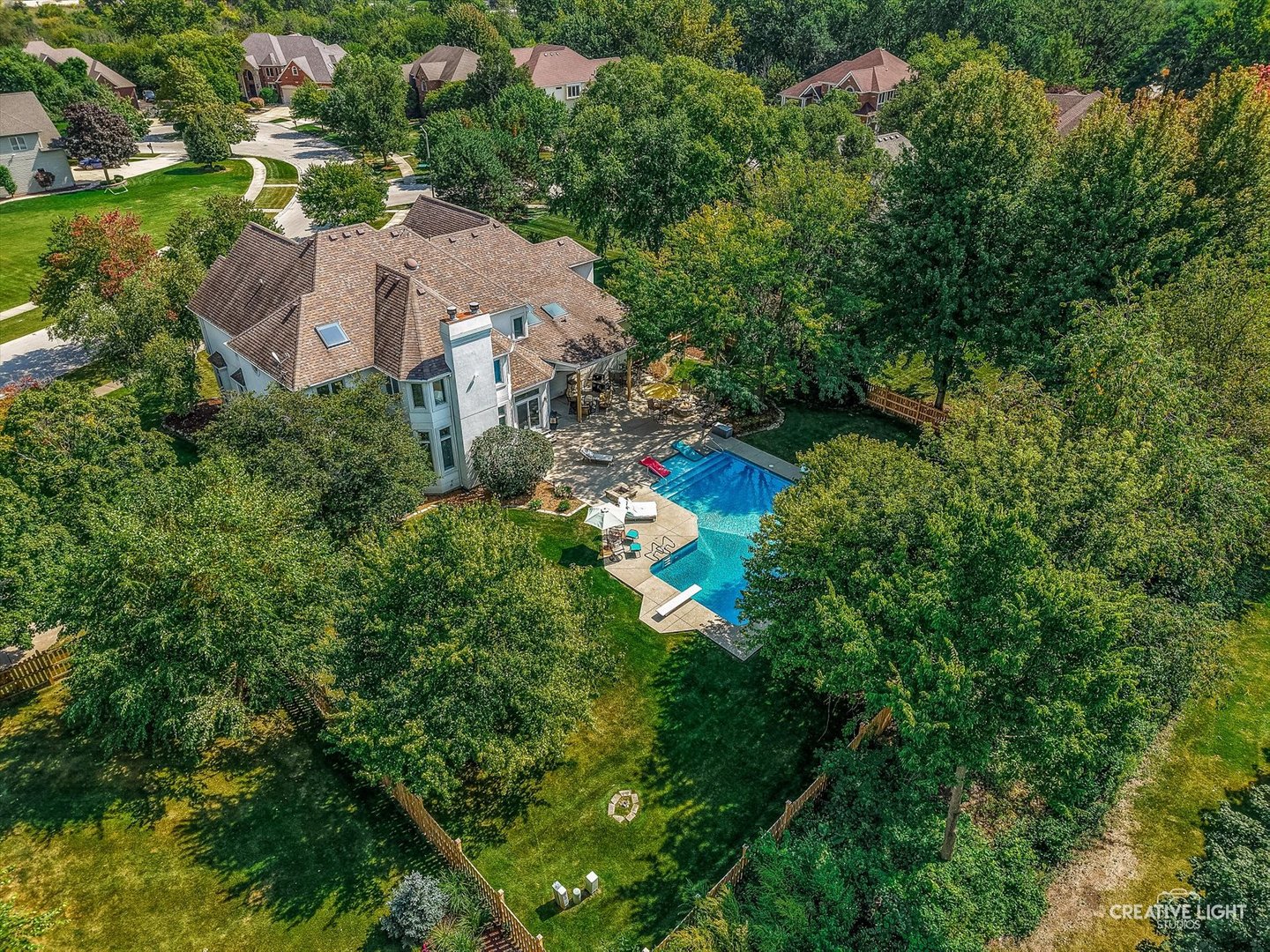 4811 Sebastian Court Naperville, IL 60564 - Photo 38 of 49 an aerial view of residential houses with outdoor space and trees all around