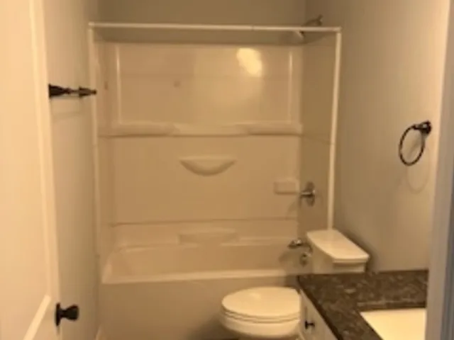 an empty room with closet