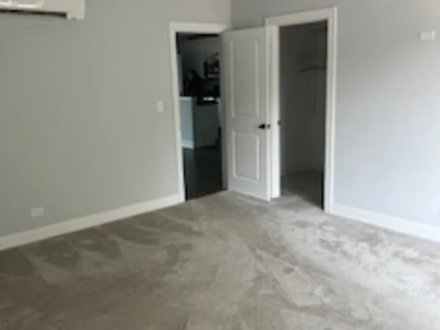 an empty room with an entryway