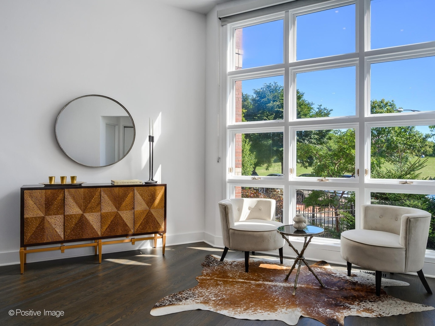 2034 North Burling Street Chicago, IL 60614 - Photo 5 of 32 a living room with furniture a rug and a large window