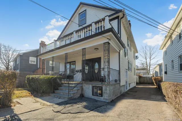a view of a house with a patio