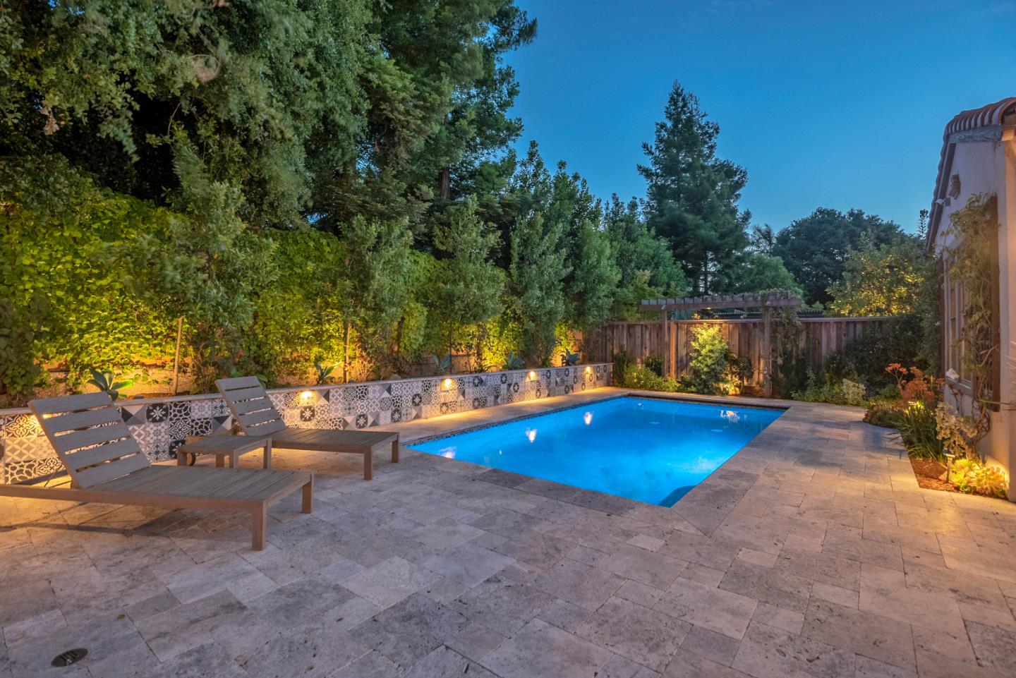 181 Mansfield Drive Mountain View, CA 94040 - Photo 43 of 44 a backyard of a house with swimming pool and outdoor seating