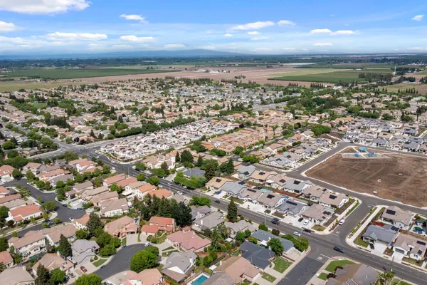 an aerial view of a city