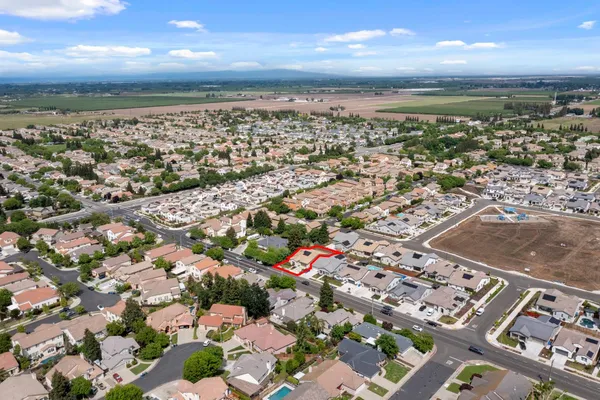 an aerial view of a city