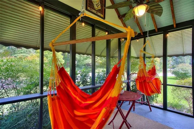 a view of a back yard of the house