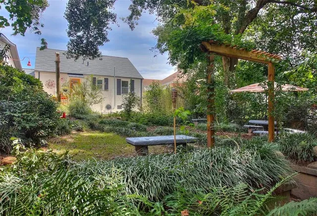 a view of outdoor space with entertaining space