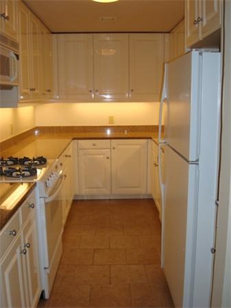 3 Avery Street, Unit 810 Boston, MA 02111 - Photo 9 of 16 a kitchen with a refrigerator and cabinets