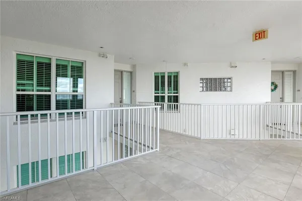 a view of a balcony