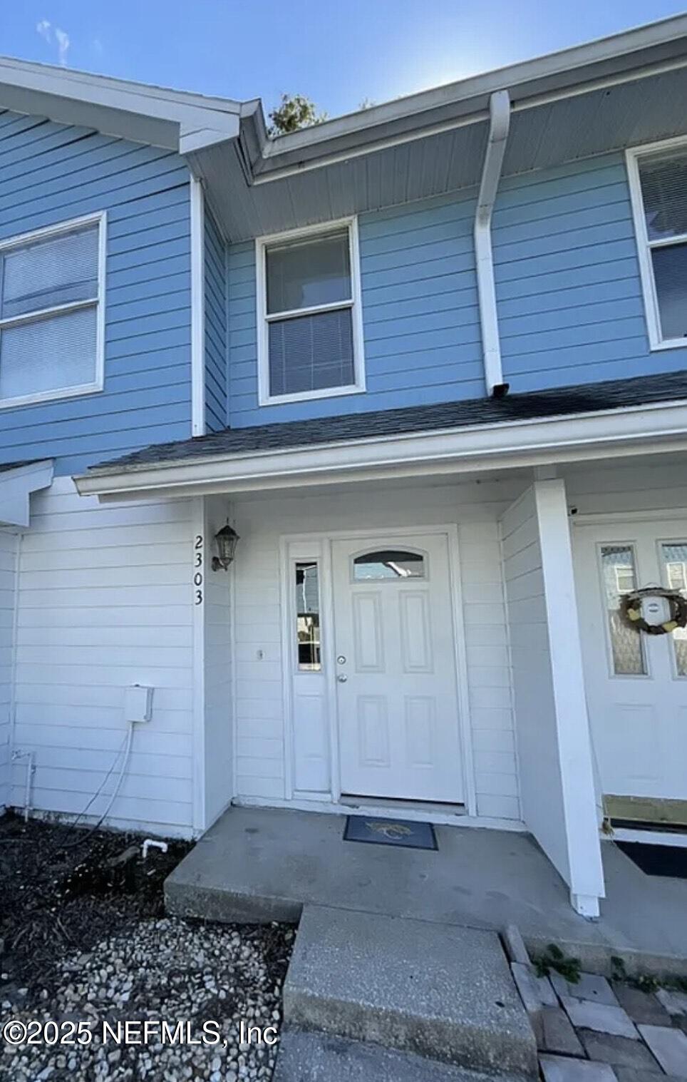 a front view of a house