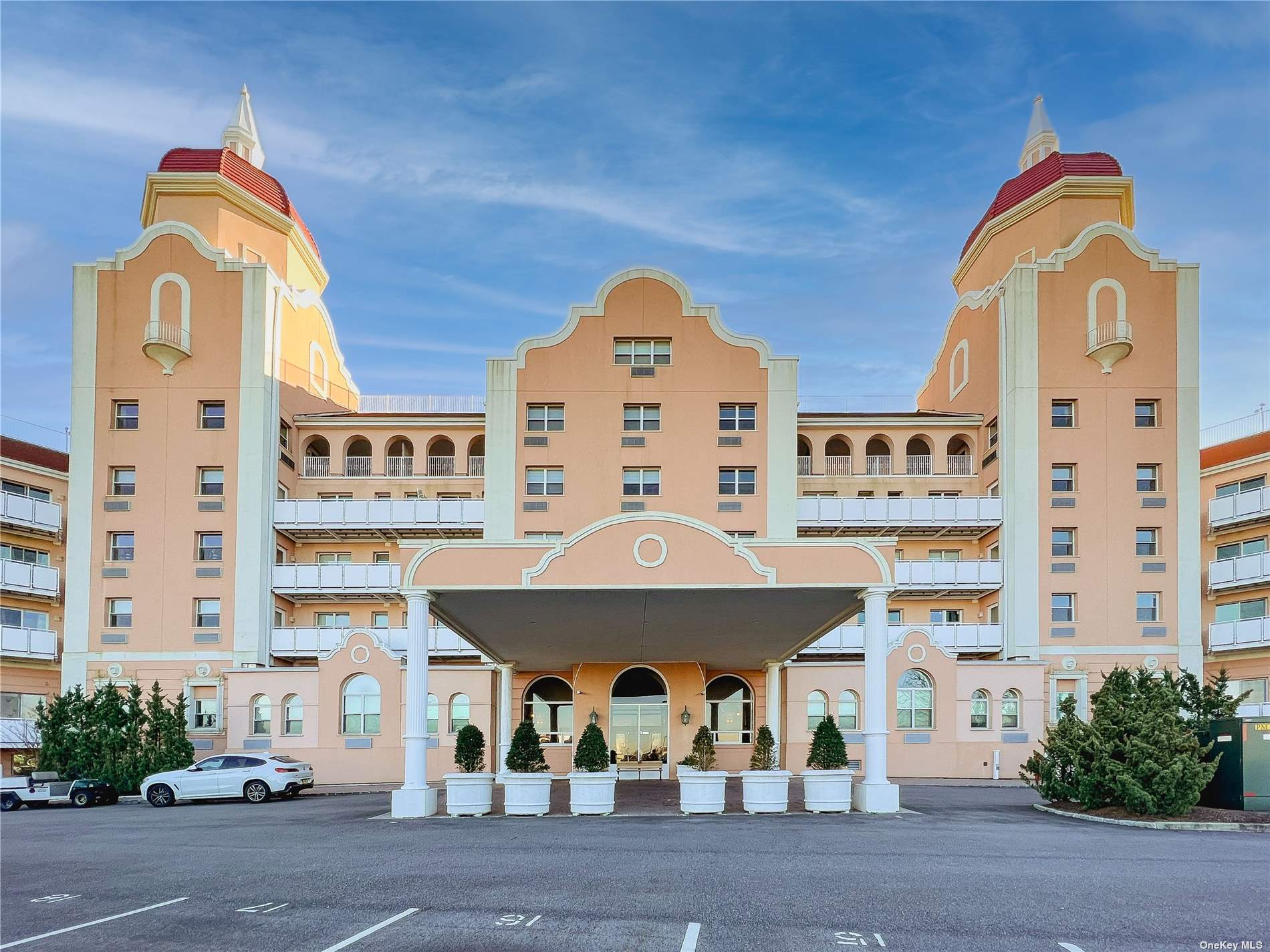 a view of a building with a window