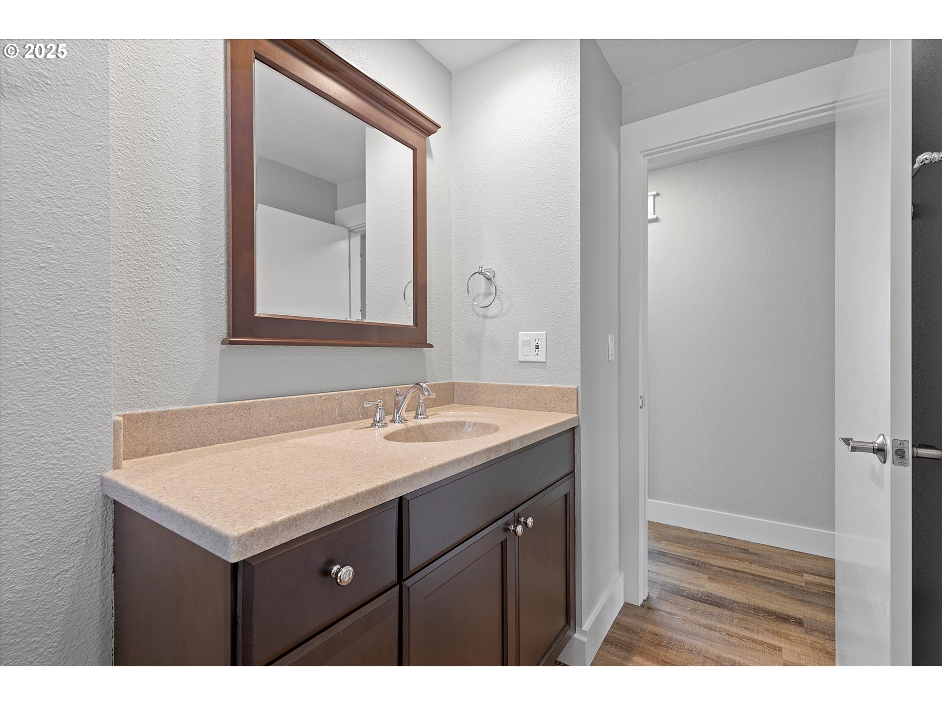 2997 Northeast Loop Drive Otis, OR 97368 - Photo 19 of 35 a bathroom with a sink vanity and mirror