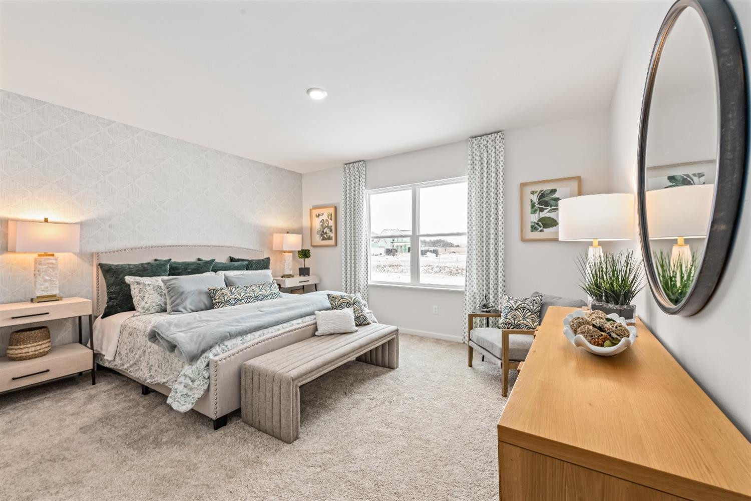 8553 Graystone Drive Lowell, IN 46356 - Photo 14 of 27 a spacious bedroom with a bed a couch and dresser