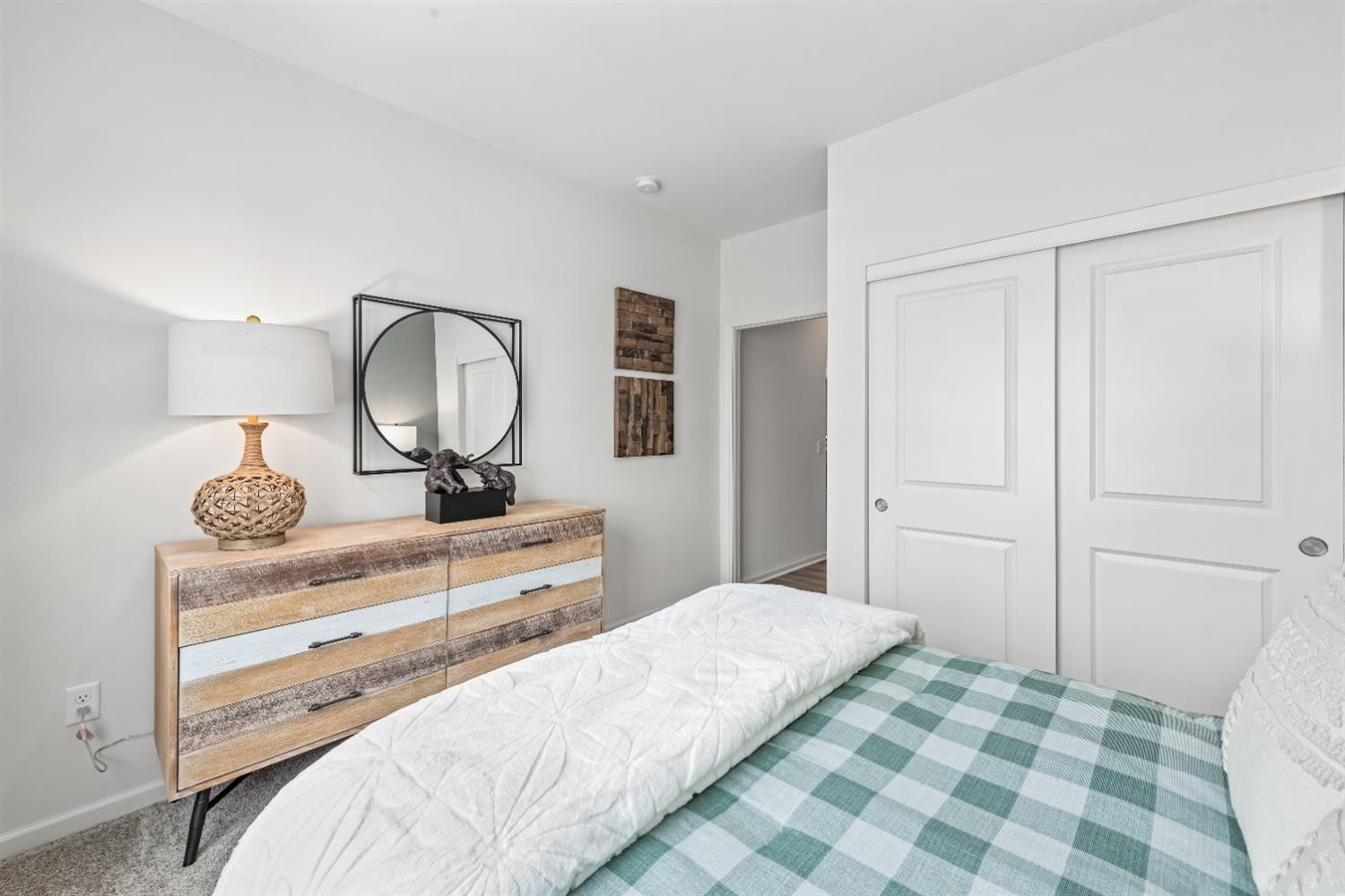 8553 Graystone Drive Lowell, IN 46356 - Photo 20 of 27 a bedroom with a bed and a mirror