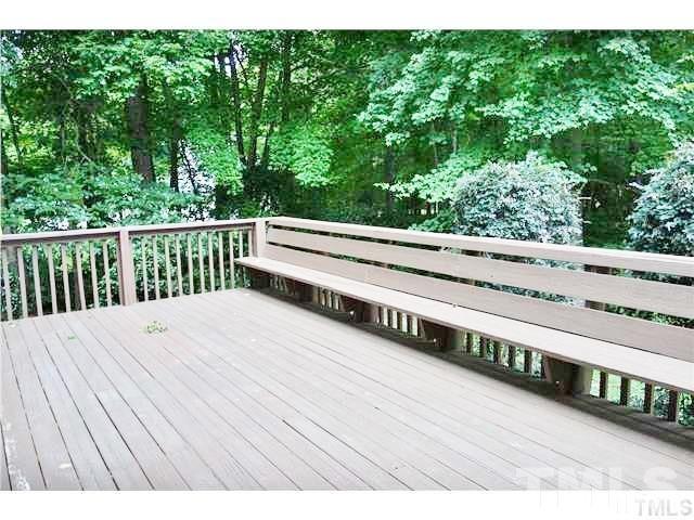 11320 Honeycutt Road, Unit LOT12 Raleigh, NC 27614 - Photo 23 of 25 Oversized rear deck has a built-in bench & overlooks the private, spacious backyard.