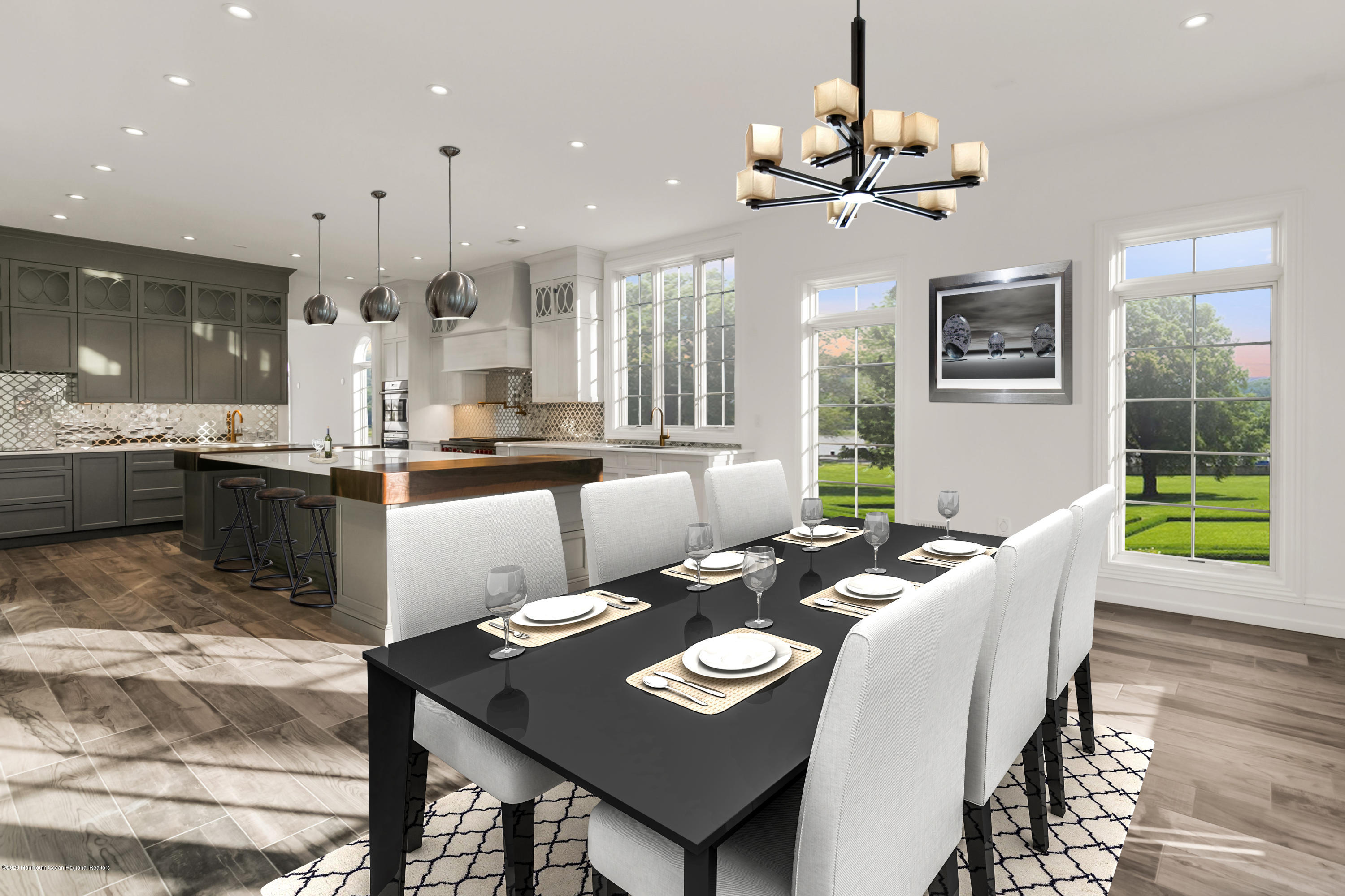 1109 Rockefeller Court Toms River, NJ 08755 - Photo 5 of 7 a living room with stainless steel appliances furniture a dining table and a chandelier