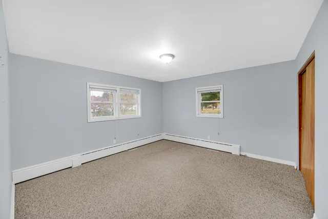 an empty room with a window