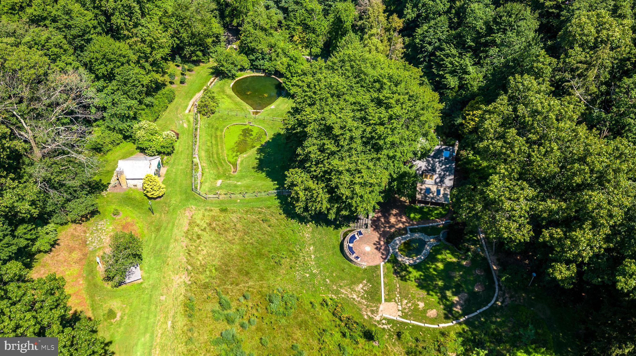 876 Brower Road Wayne, PA 19087 - Photo 3 of 59 Overhead view of property- 2 ponds
