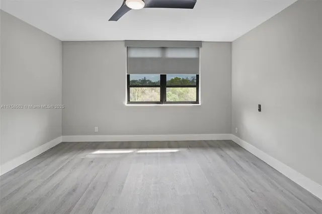 an empty room with a window