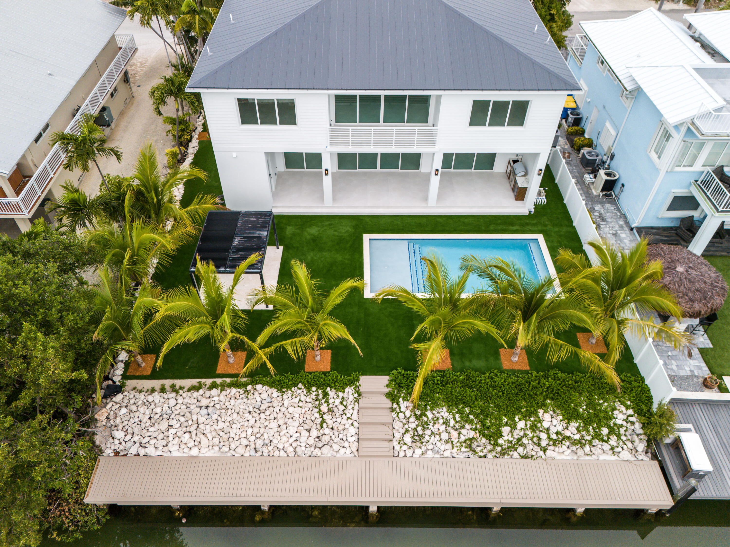 115 Spoonbill Road Tavernier, FL 33070 - Photo 79 of 85 an aerial view of a house with a yard