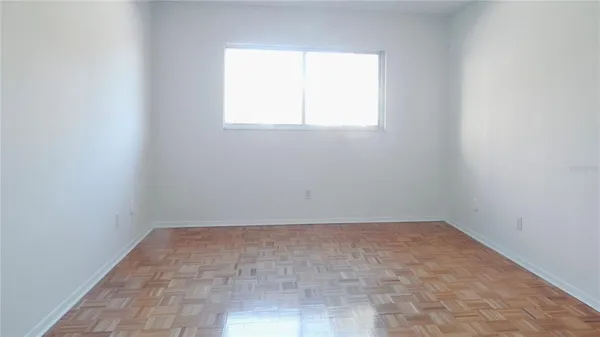 an empty room with a window