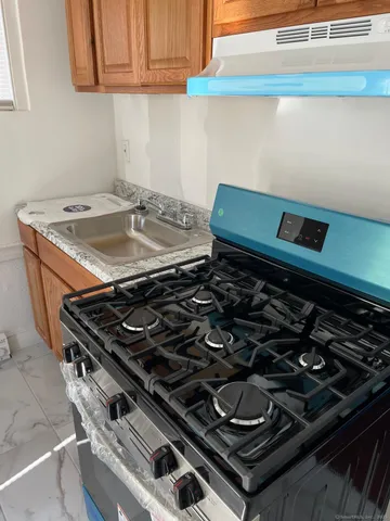 a close view of a stove top oven