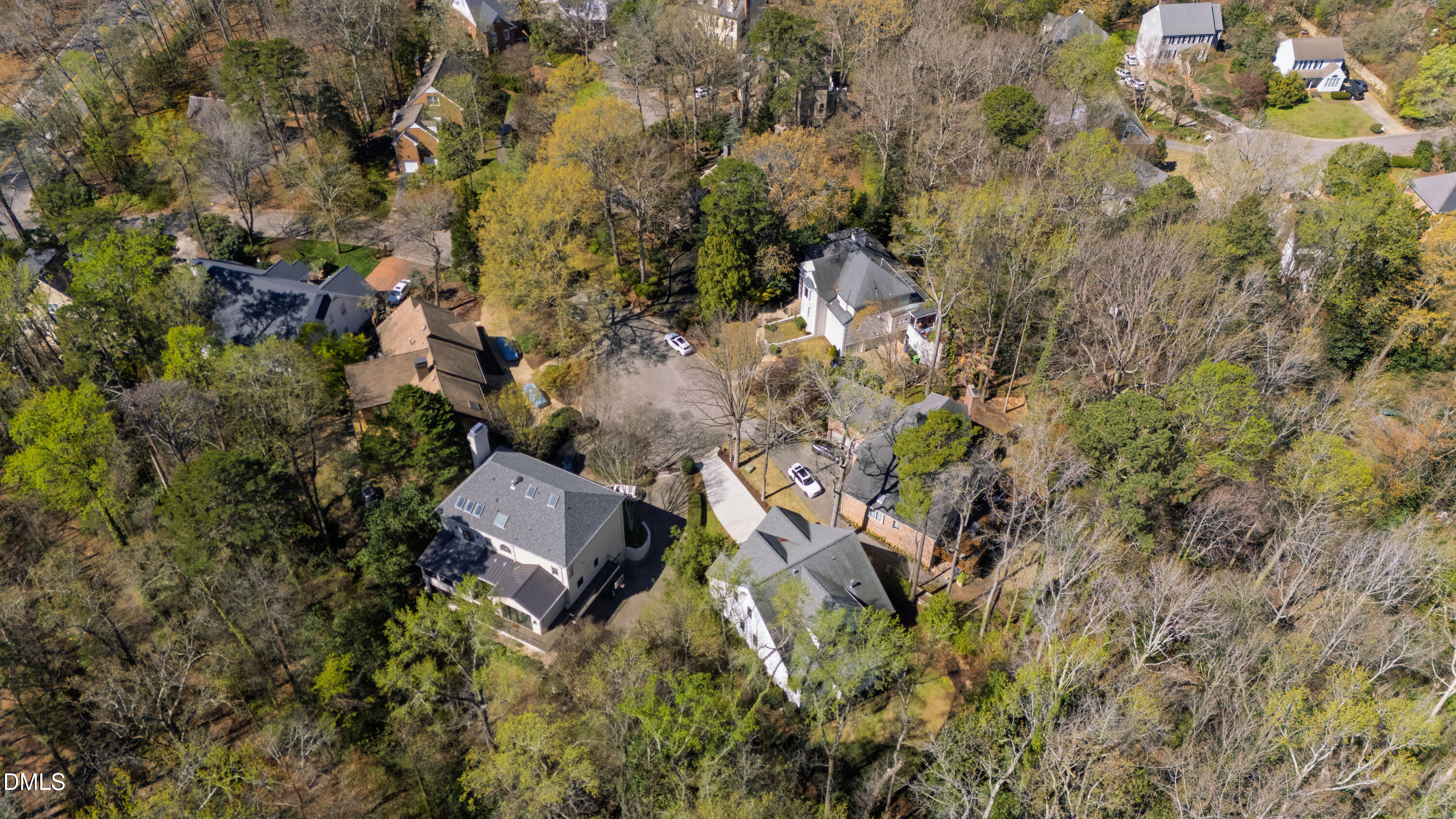 1116 Hymettus Court Raleigh, NC 27607 - Photo 65 of 69 an aerial view of residential house with outdoor space and trees all around
