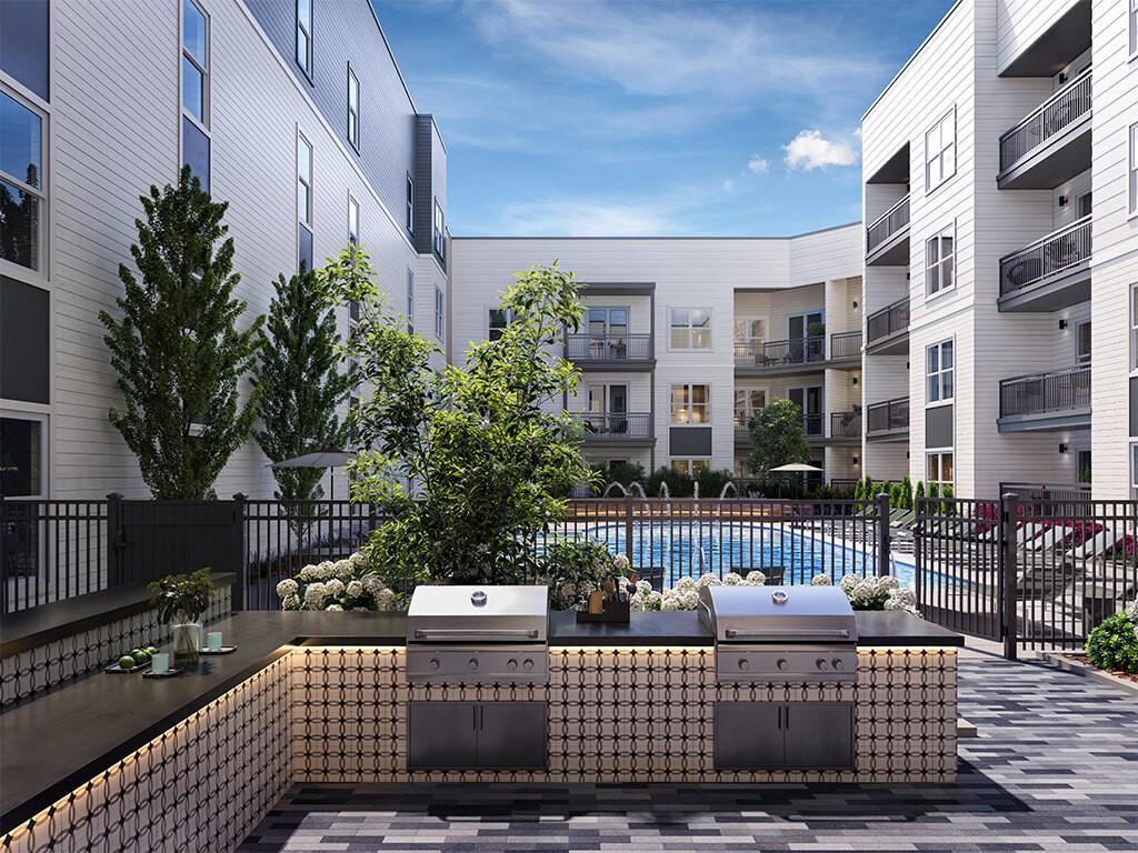 7260 Roswell Road, Unit S1 Sandy Springs, GA 30328 - Photo 2 of 23 a view of a building with a bench