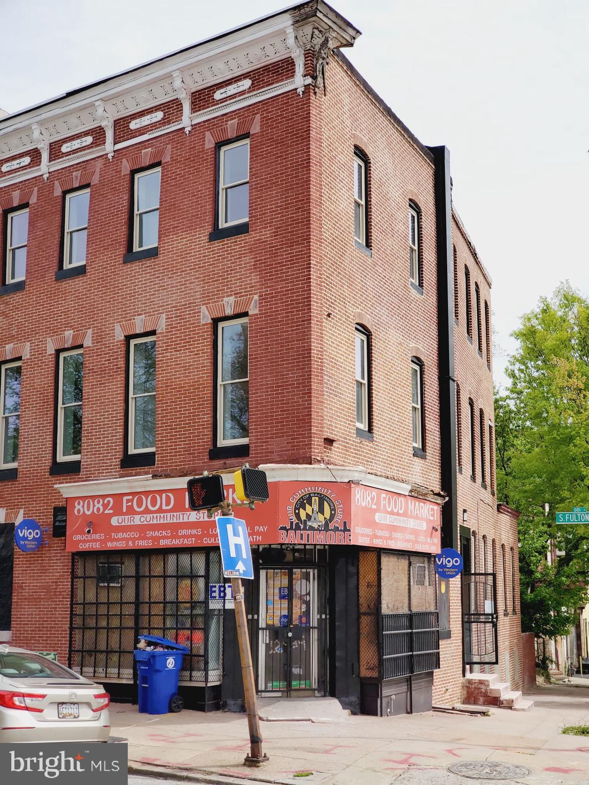 a view of an entrance of the building