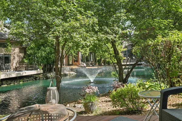 a view of a lake with a bench