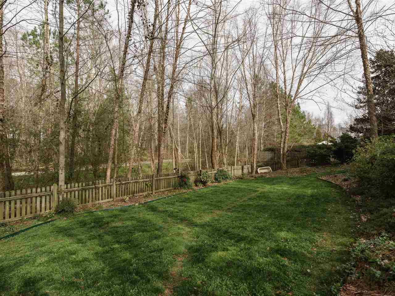 1105 Patterson Grove Road Apex, NC 27502 - Photo 23 of 25 This home is nestled on a .26 acre lot with fenced back yard. The property also backs up to the greenway and walking trails. Restaurants, schools, entertainment, shopping and major roadways are just moments away. Welcome home! Back Yard