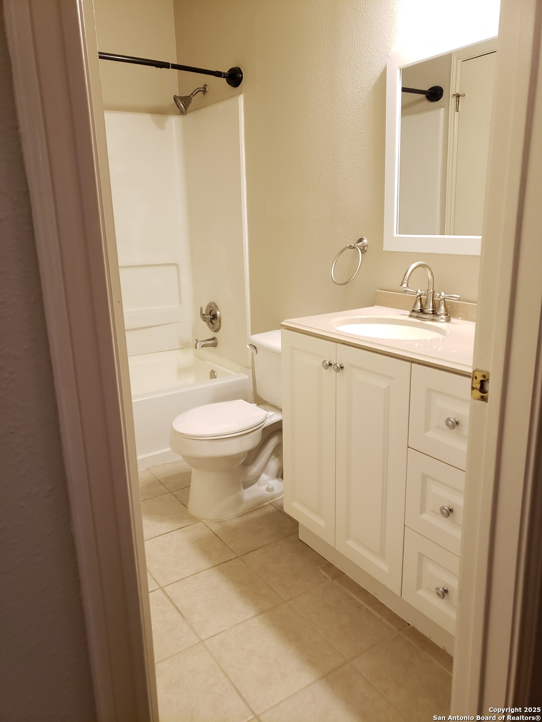 3659 Prairie Lane Schertz, TX 78154 - Photo 13 of 14 a bathroom with a sink a toilet and shower