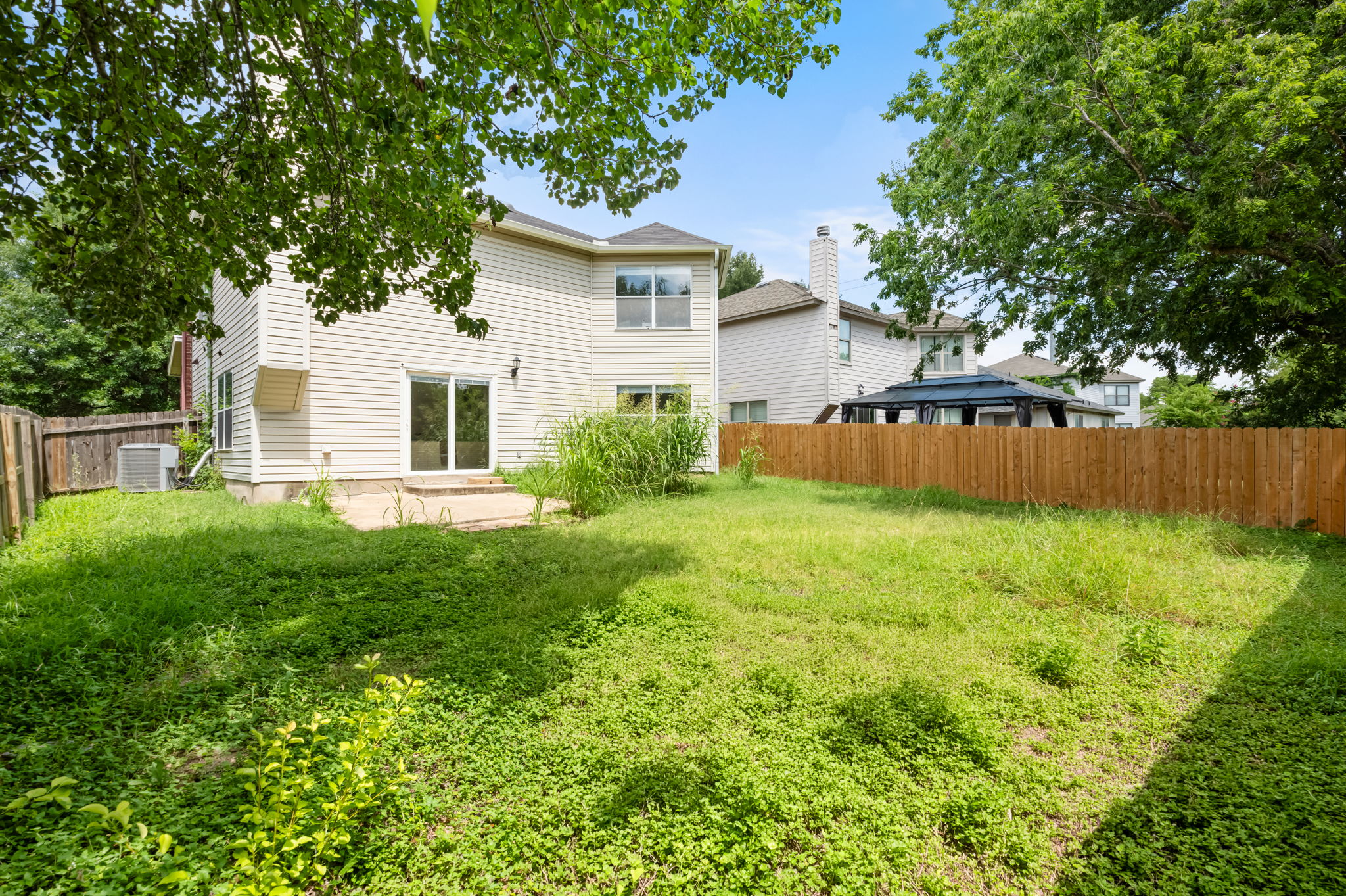 1408 Water Spaniel Way Round Rock, TX 78664 - Photo 30 of 37 A spacious, fenced backyard provides ample room for outdoor activities and relaxation.