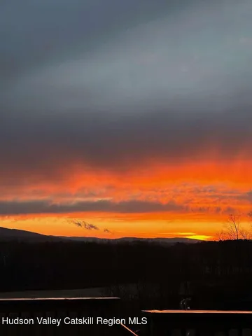 a view of a city with lush green forest