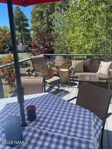 a outdoor space with furniture