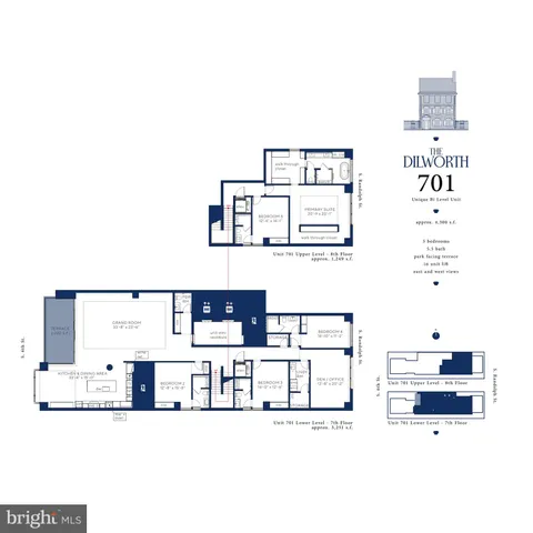 a view of a city and tall buildings