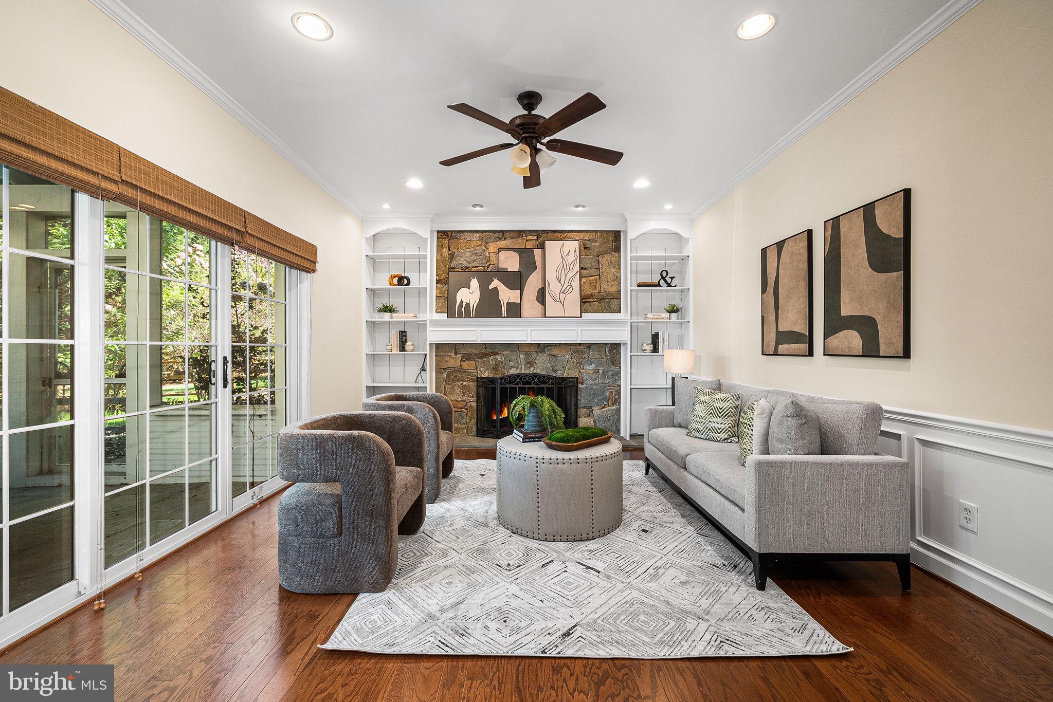 5407 Point Longstreet Way Burke, VA 22015 - Photo 30 of 69 Gorgeous Stone Hearth Fireplace