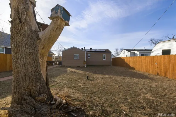 a backyard of a house
