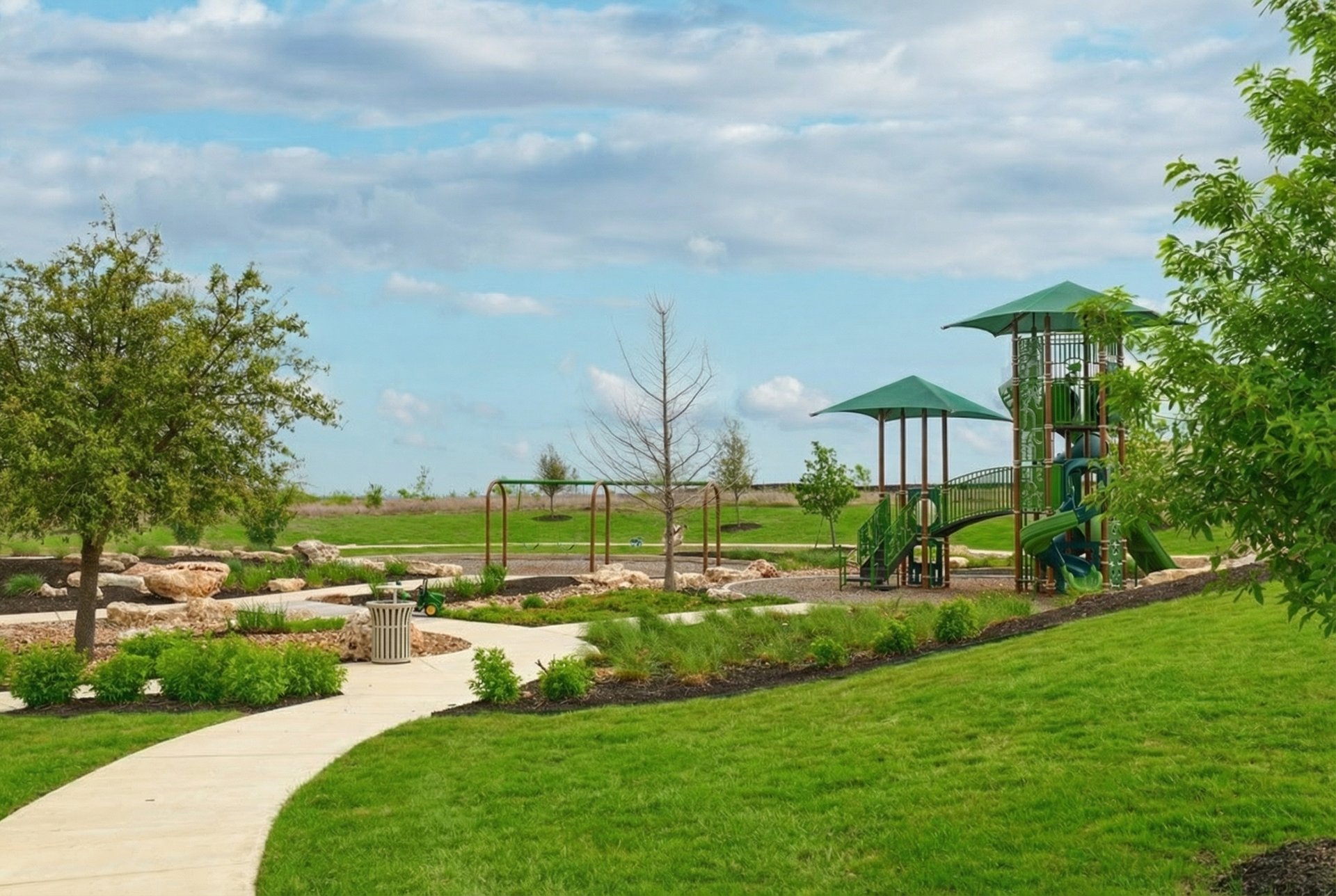 411 Jack Ryan Kyle, TX 78640 - Photo 25 of 30 a view of a garden and swimming pool