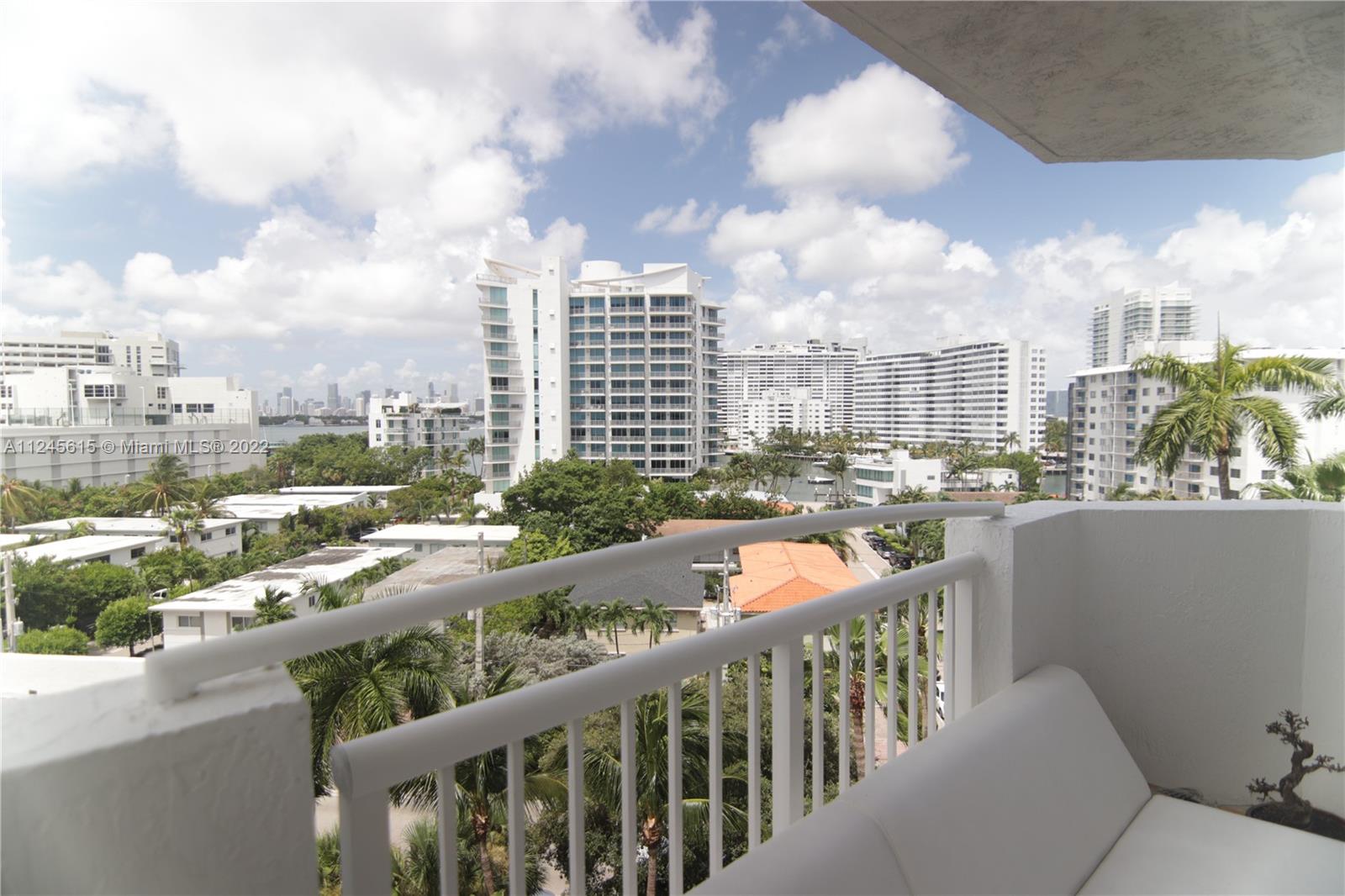 1621 Bay Road, Unit 708 Miami Beach, FL 33139 - Photo 19 of 20 a view of a city from a balcony
