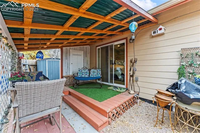 a room with furniture