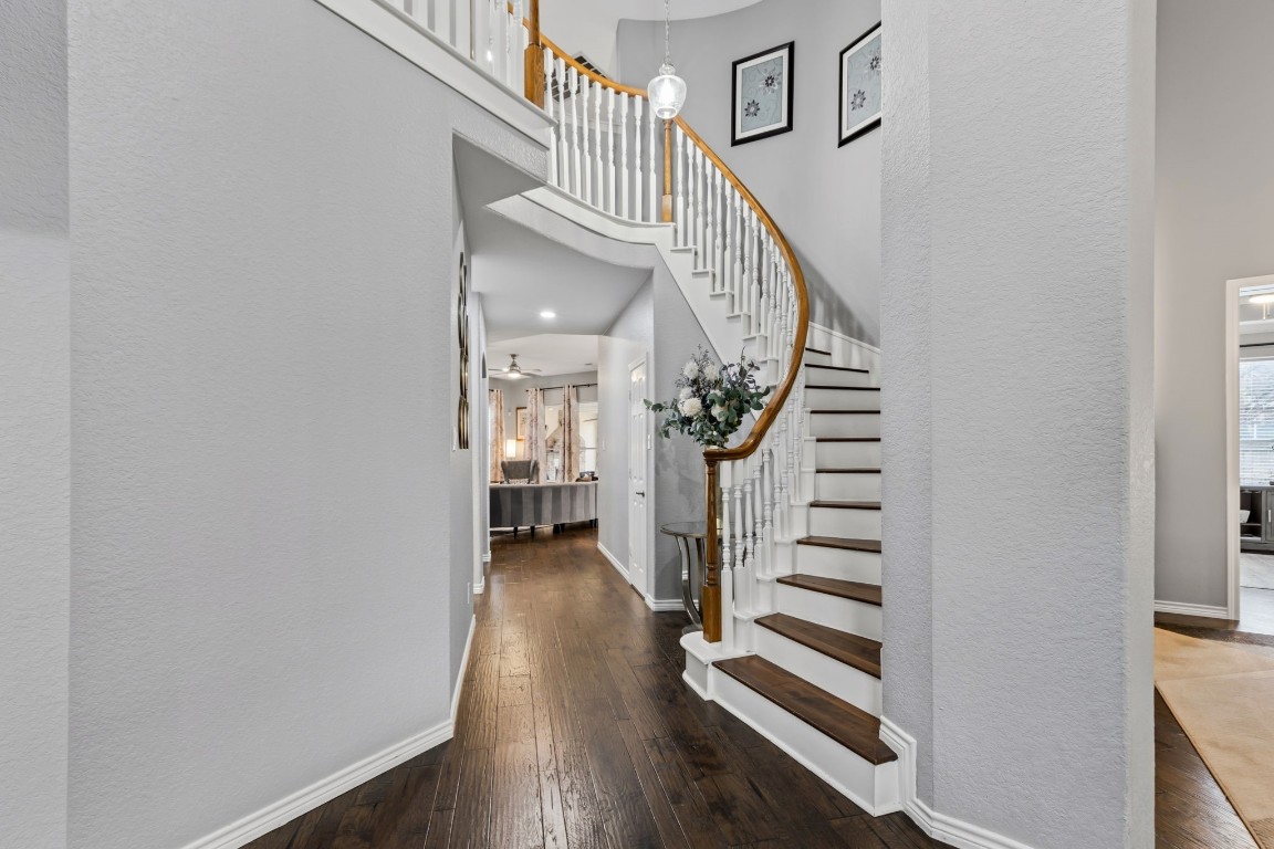 20102 Windbury Court Spring, TX 77379 - Photo 7 of 49 A formal foyer welcomes you home, with dining to the right, the staircase in front, and the family room ahead.