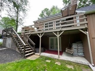 45 Willadell Road Transfer, PA 16154 - Photo 27 of 29 a view of a balcony with two chairs and a yard
