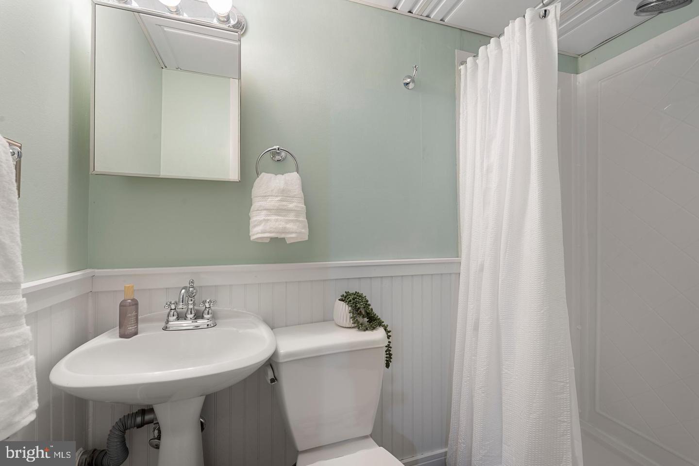 183 Stanmore Road Baltimore, MD 21212 - Photo 23 of 32 a bathroom with a sink a toilet and mirror