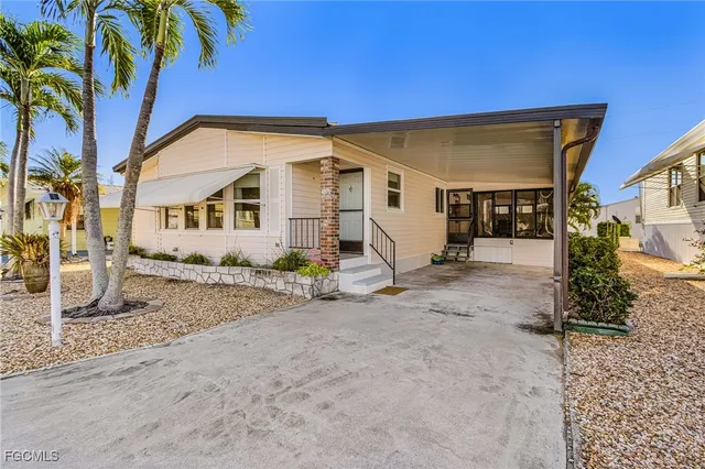 a view of a house with a patio