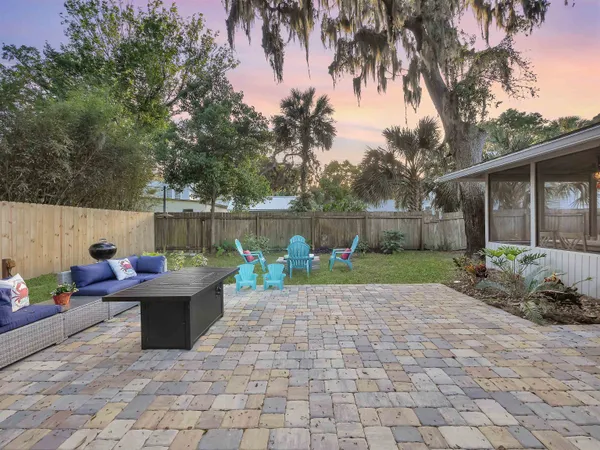 a outdoor space with furniture