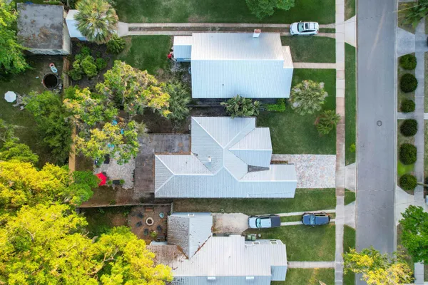 an aerial view of multiple house
