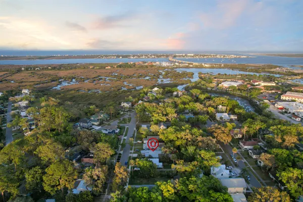 an aerial view of a city with lots of residential buildings